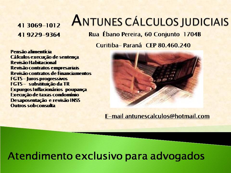 ANTUNES CÁLCULOS JUDICIAIS - Curitiba, PR