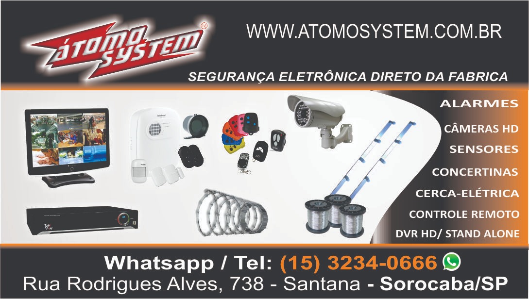 ATOMO SYSTEM SEGURANÇA ELETRÔNICA - Sorocaba, SP