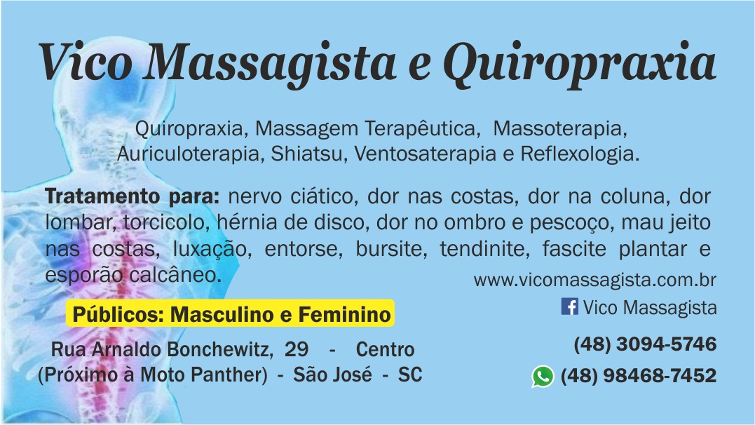 VICO MASSAGISTA E QUIROPRAXIA - São José, SC